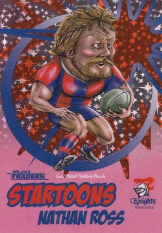 2018 NRL Traders Startoons Pink - SP09 Nathan Ross Newcastle Knights