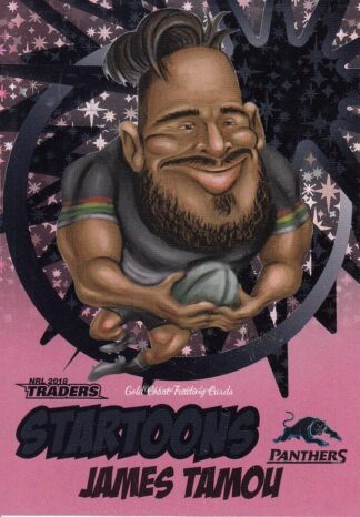 2018 NRL Traders Startoons Pink - SP12 James Tamou Penrith Panthers