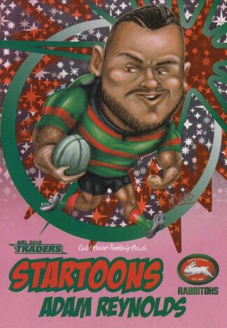 2018 NRL Traders Startoons Pink - SP13 Adam Reynolds South Sydney Rabbitohs