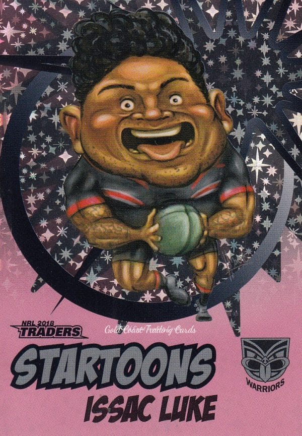 2018 NRL Traders Startoons Pink - SP17 Issac Luke Warriors