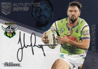 2018 NRL Traders Navy Signature Series - ASN02 Jordan Rapana Canberra Raiders