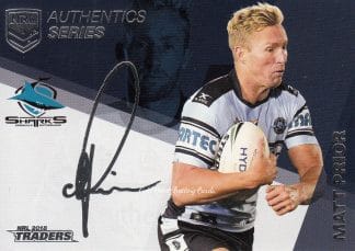 2018 NRL Traders Navy Signature Series - ASN04 Matt Prior Cronulla Sharks