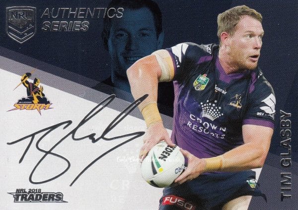 2018 NRL Traders Navy Signature Series - ASN07 Tim Glasby Melbourne Storm
