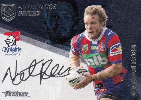 2018 NRL Traders Navy Signature Series - ASN08 Nathan Ross Newcastle Knights