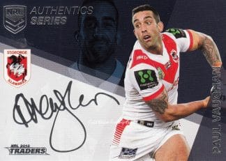 2018 NRL Traders Navy Signature Series - ASN13 Paul Vaughan St George Dragons