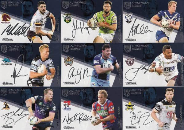 2018 NRL Traders Navy Signature Series -  Full Set 18 Cards