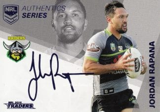 2018 NRL Traders Silver Signature Series - ASS02 Jordan Rapana Canberra Raiders