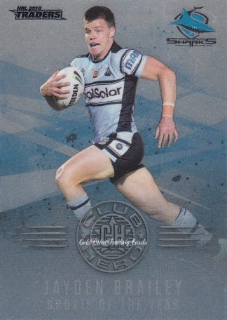 2018 NRL Traders Club Heroes - CH08 Jayden Brailey Cronulla Sharks
