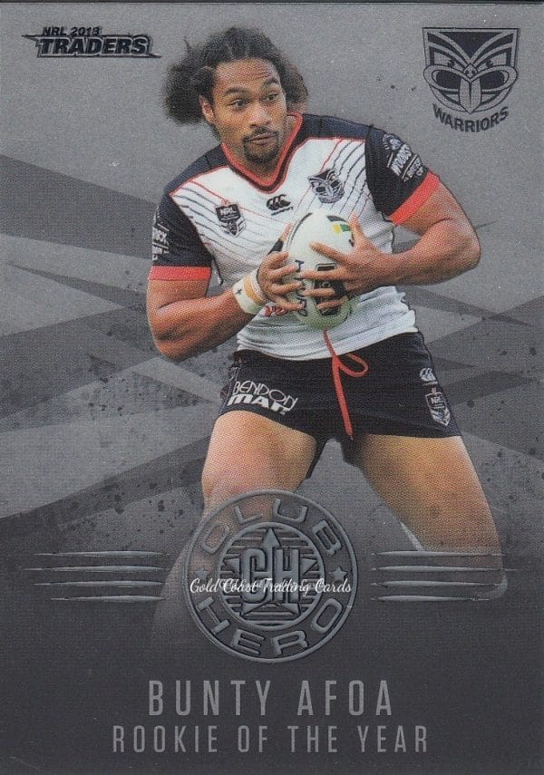 2018 NRL Traders Club Heroes - CH30 Bunty Afoa Warriors