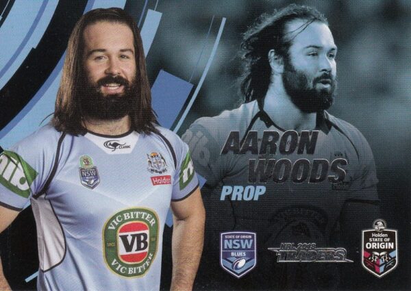 2018 NRL Traders State Of Origin Stars - SOO17 Aaron Woods NSW Blues