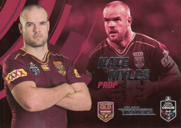2018 NRL Traders State Of Origin Stars - SOO34 Nate Myles QLD Maroons