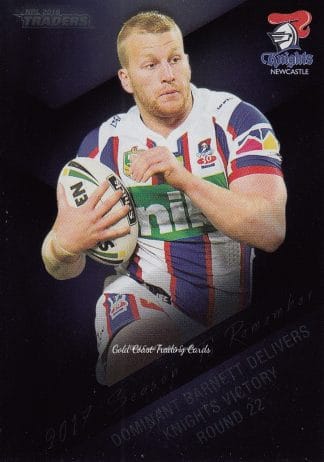 2018 NRL Traders Season To Remember - SR22 Mitch Barnett Newcastle Knights