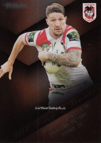 2018 NRL Traders Season To Remember - SR38 Gareth Widdop St George Dragons