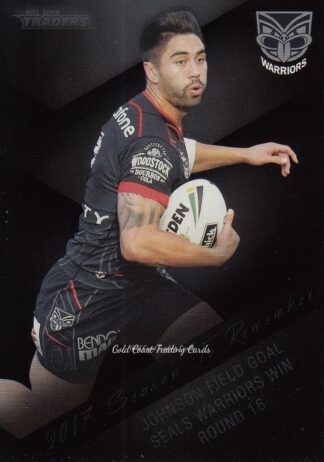 2018 NRL Traders Season To Remember - SR45 Shaun Johnson Warriors