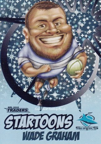 2018 NRL Traders Startoons Blue - SB04 Wade Graham Cronulla Sharks