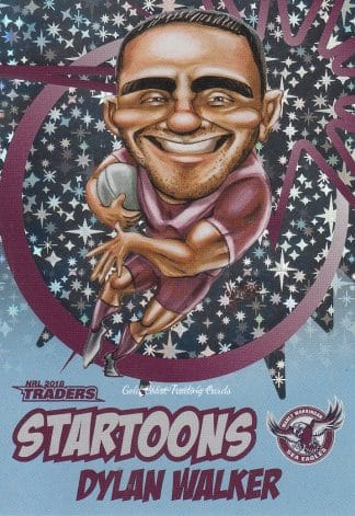 2018 NRL Traders Startoons Blue - SB07 Dylan Walker Manly Sea Eagles