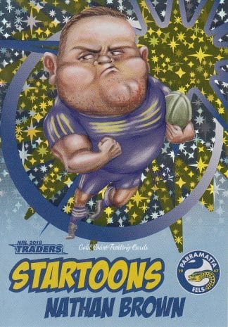2018 NRL Traders Startoons Blue - SB11 Nathan Brown Parramatta Eels