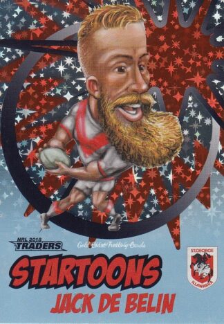 2018 NRL Traders Startoons Blue - SB15 Jack De Belin St George Dragons