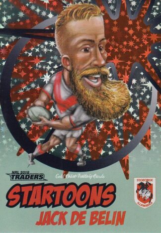 2018 NRL Traders Startoons Green - SG15 Jack De Belin St George Dragons