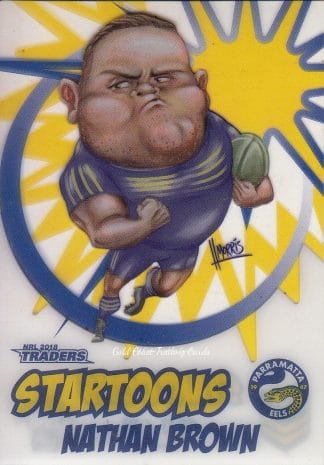 2018 NRL Traders Startoons - ST11 Nathan Brown Parramatta Eels