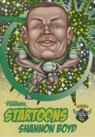 2018 NRL Traders Startoons Yellow - SY02 Shannon Boyd Canberra Raiders