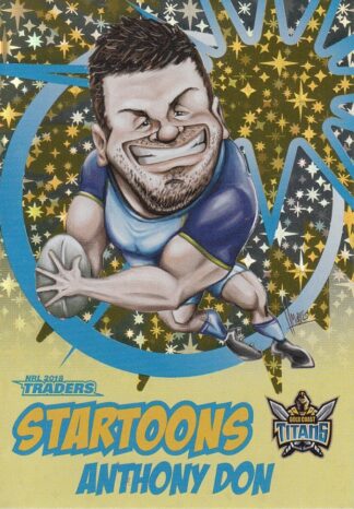 2018 NRL Traders Startoons Yellow - SY06 Anthony Don Gold Coast Titans