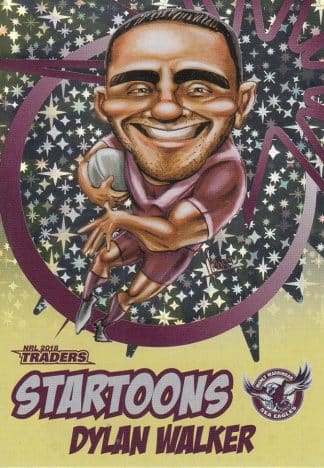 2018 NRL Traders Startoons Yellow - SY07 Dylan Walker Manly Sea Eagles