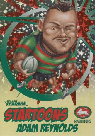 2018 NRL Traders Startoons Yellow - SY13 Adam Reynolds South Sydney Rabbitohs