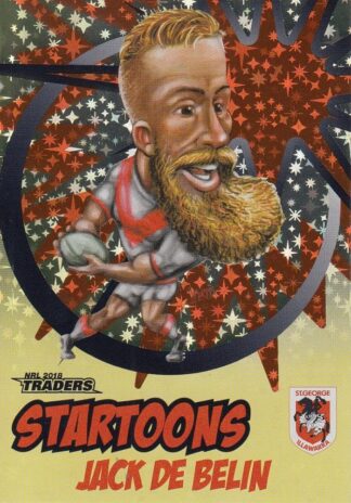 2018 NRL Traders Startoons Yellow - SY15 Jack De Belin St George Dragons