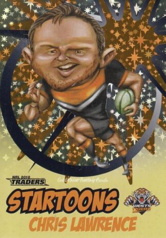 2018 NRL Traders Startoons Yellow - SY18 Chris Lawrence Wests Tigers