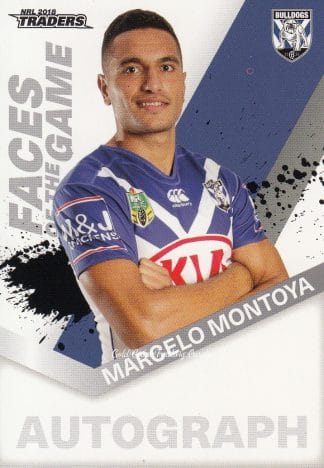 2018 NRL Traders Faces Of The Game - FG12 Marcelo Montoya Canterbury Bulldogs