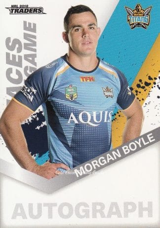 2018 NRL Traders Faces Of The Game - FG17 Morgan Boyle Gold Coast Titans