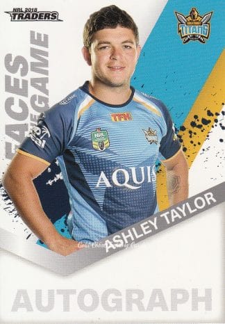 2018 NRL Traders Faces Of The Game - FG20 Ashley Taylor Gold Coast Titans