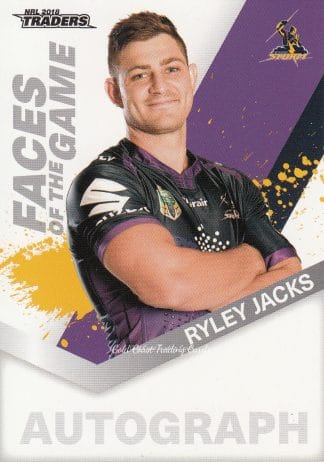 2018 NRL Traders Faces Of The Game - FG26 Ryley Jacks Melbourne Storm