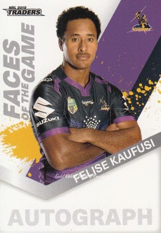 2018 NRL Traders Faces Of The Game - FG27 Felise Kaufusi Melbourne Storm