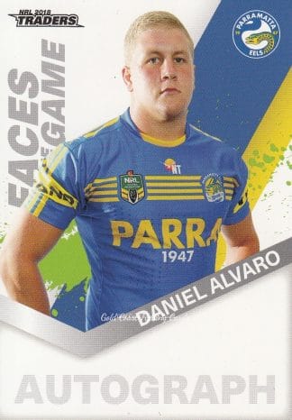 2018 NRL Traders Faces Of The Game - FG37 Daniel Alvaro Parramatta Eels