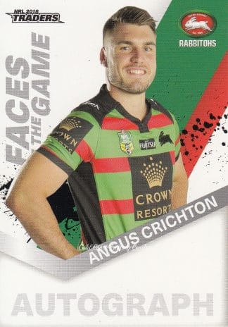 2018 NRL Traders Faces Of The Game - FG45 Angus Crichton South Sydney Rabbitohs