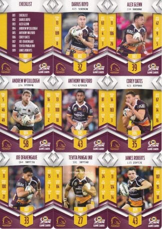 2018 NRL Xtreme Base Team Set - Brisbane Broncos