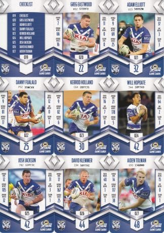 2018 NRL Xtreme Base Team Set - Canterbury Bulldogs