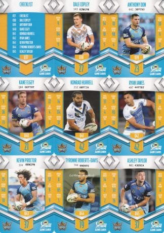 2018 NRL Xtreme Base Team Set - Gold Coast Titans