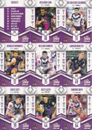 2018 NRL Xtreme Base Team Set - Melbourne Storm