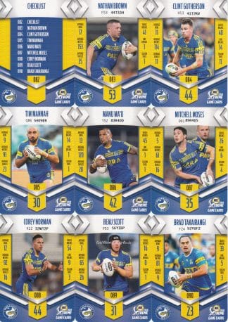 2018 NRL Xtreme Base Team Set - Parramatta Eels