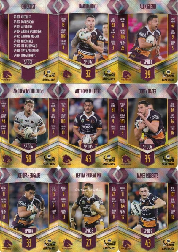 2018 NRL Xtreme Silver Parallel - Full Set 144 Cards - Image 2