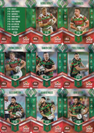 2018 NRL Xtreme Silver Parallel Team Set - South Sydney Rabbitohs