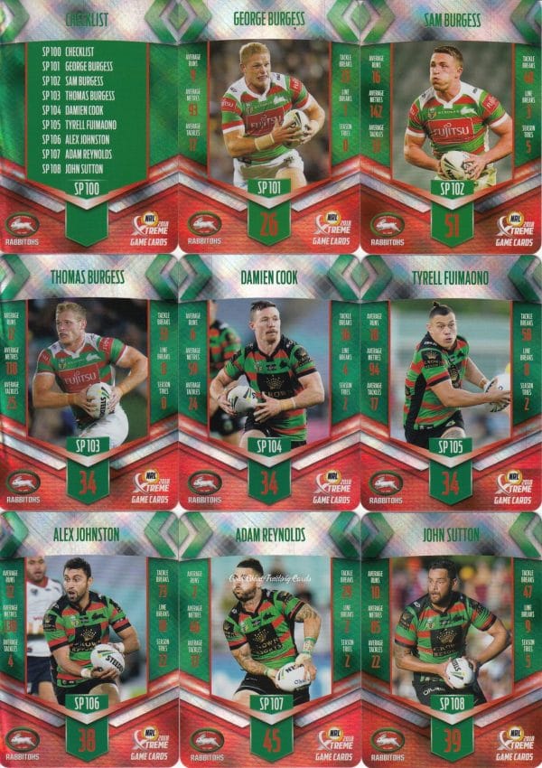 2018 NRL Xtreme Silver Parallel - Full Set 144 Cards - Image 7