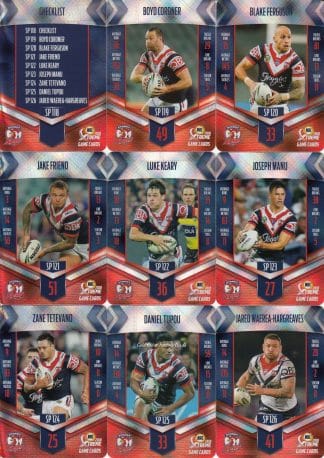 2018 NRL Xtreme Silver Parallel Team Set - Sydney Roosters