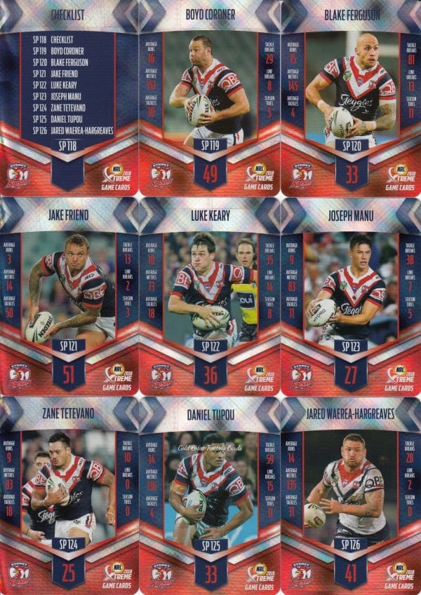 2018 NRL Xtreme Silver Parallel - Full Set 144 Cards - Image 5