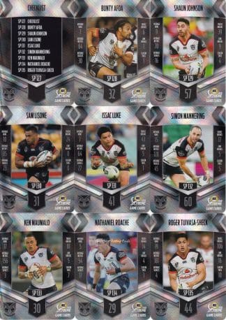 2018 NRL Xtreme Silver Parallel Team Set - Warriors