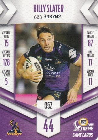 2018 NRL Xtreme Common Card - Base 062 Billy Slater Melbourne Storm