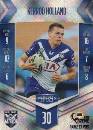 2018 NRL Xtreme Silver Parallels - SP023 Kerrod Holland Canterbury Bulldogs